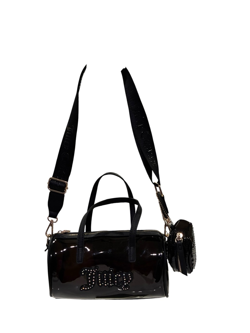 Juicy Couture Queen of Everything Black Sequin Mini Barrel Bag NWT - Picture 2 of 10